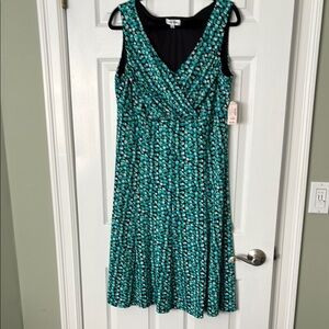 Jones Studio Blue Sleeveless V-Neck Midi Dress- NWT size 14W